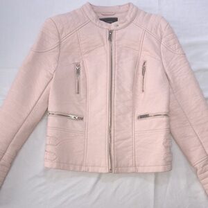 Le Chateau PINK faux leather jacket size small